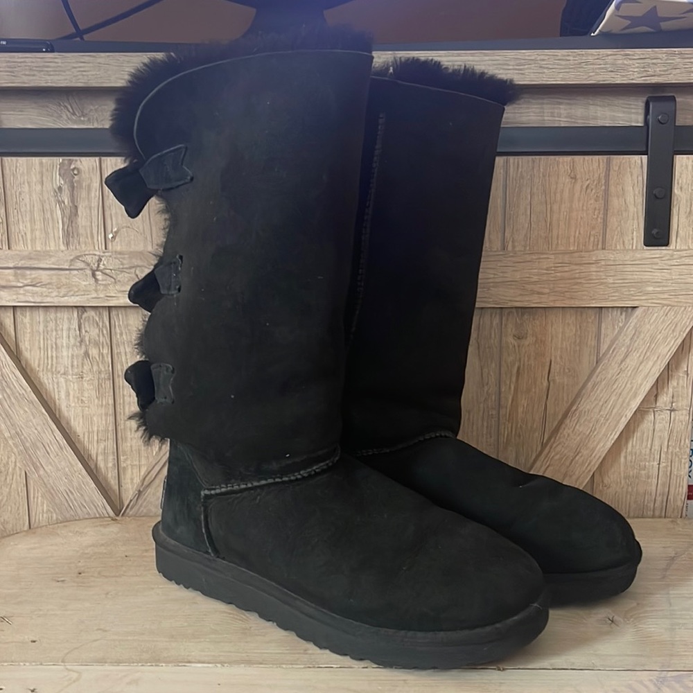 Black UGG Rhinestone Sparkle Gem Crystal Embellished Boots